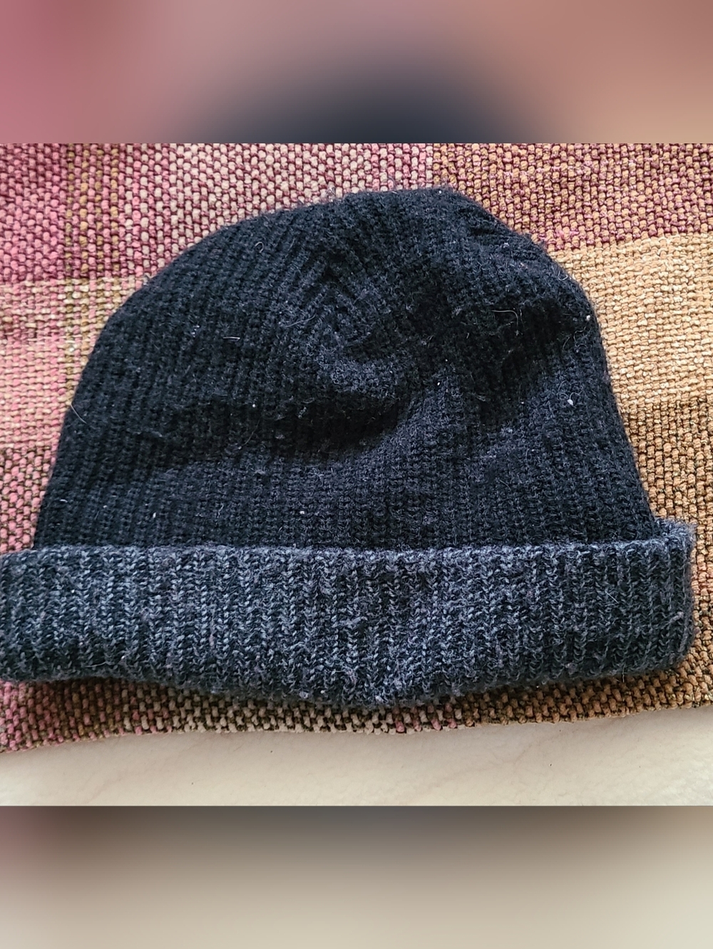 NEW Classic Black & Charcoal Knit Beanie. Unisex